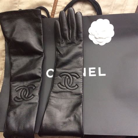 chanel gloves ebay|Chanel long leather gloves.